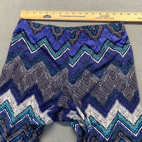 Fig and Flower Geometric Wide Leg Pull On Pant Woman’s Size M,Elastic Waist - Picture 4 of 10